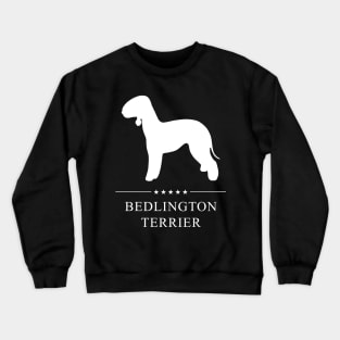 Bedlington Terrier Dog White Silhouette Crewneck Sweatshirt